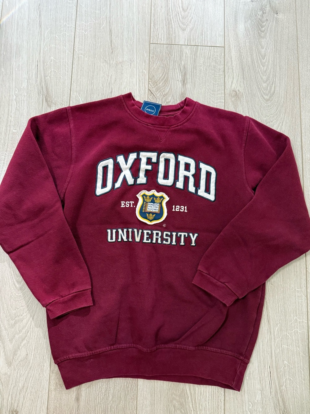 Oxford University Maroon Crewneck Sweatshirt size M